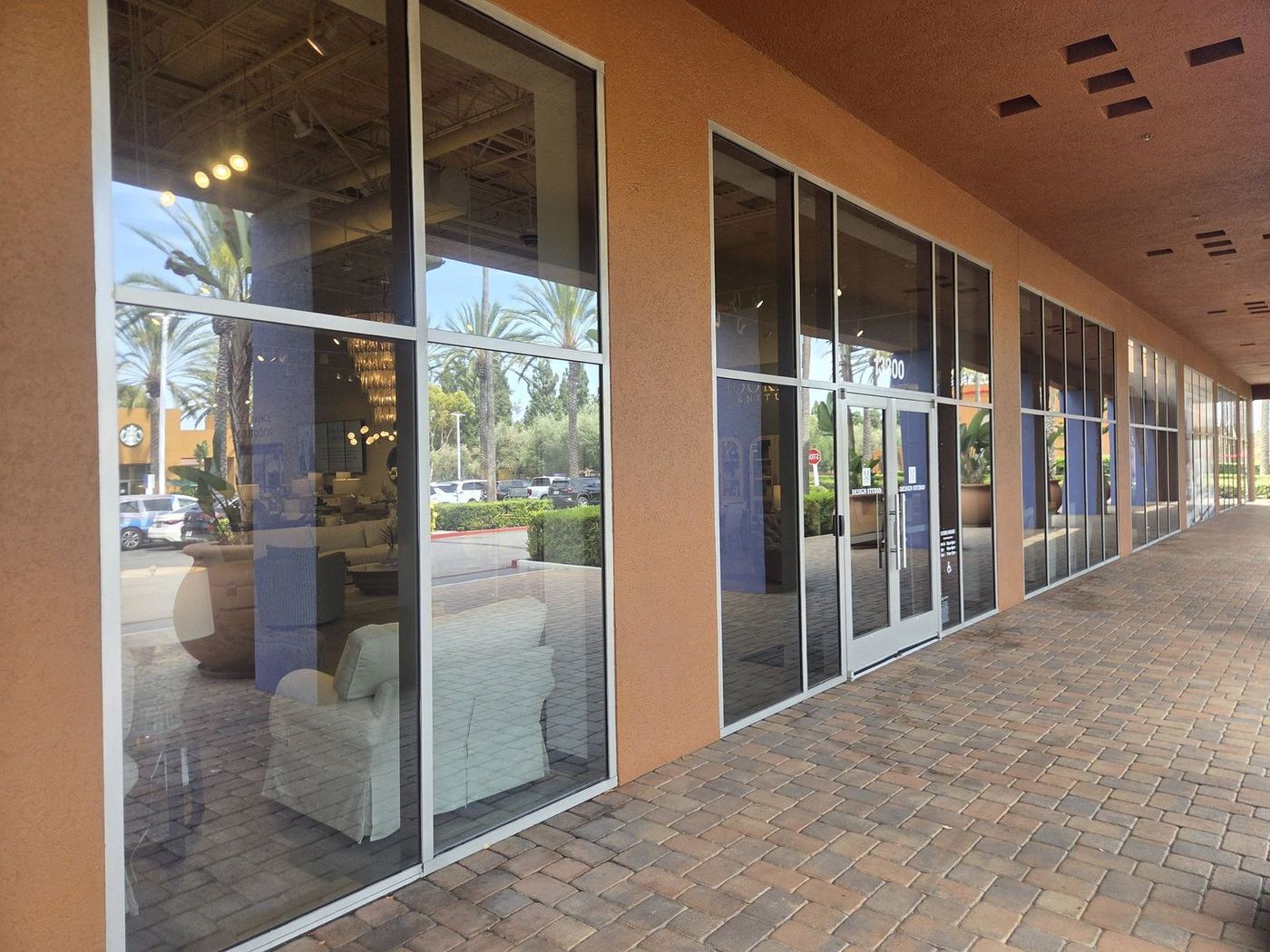 Clean commercial storefront glass